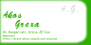 akos grexa business card